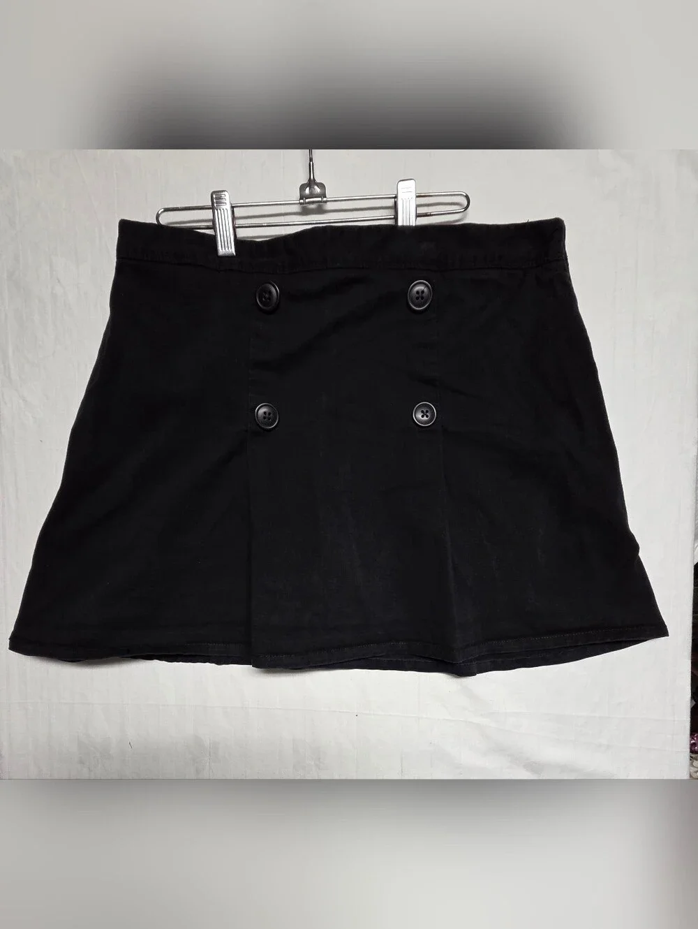 The Children's Place Black Button-Front Mini Skirt